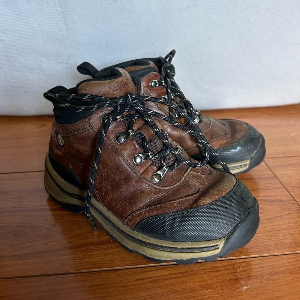 Timberland Toddler Brown Ankle Boots Trail Hiking Kids 22813 Boys Size 10